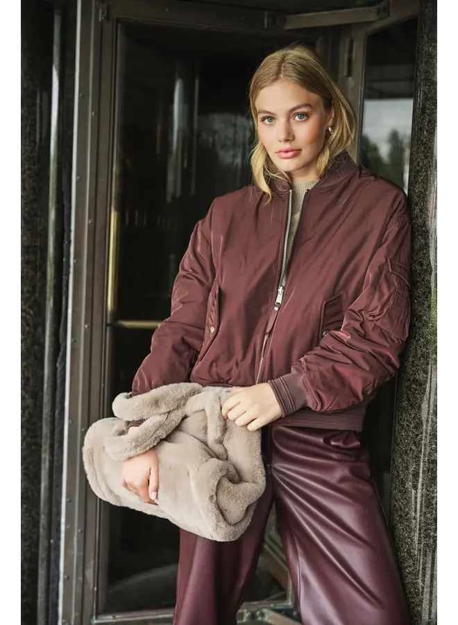 Djenna 7002611 Rino & Pelle Bomber jacket Fudge cloak and light blue