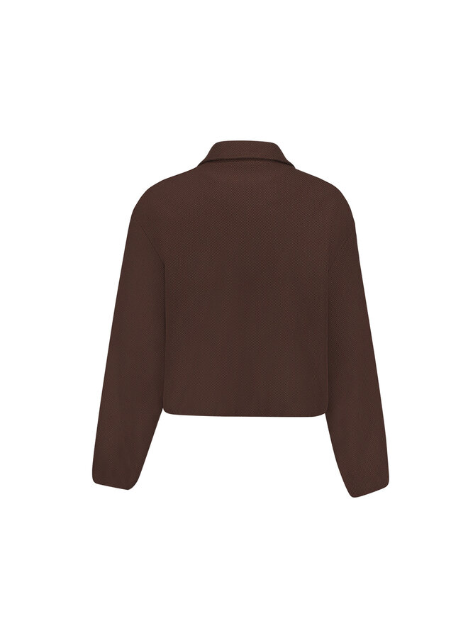 65556-21 775 Geisha Bomber comfy collar brown