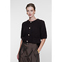 64552-70 785 Geisha Vest boucle short sleeves dark brown