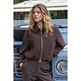 65556-21 775 Geisha Bomber comfy collar brown