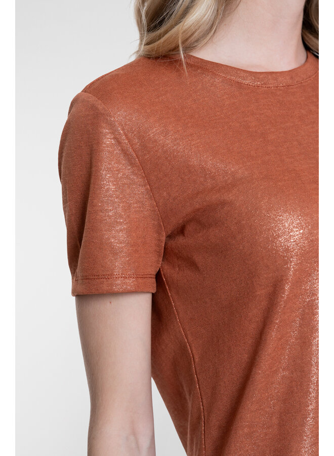 62561-41 735 Geisha T-shirt round neck foil camel