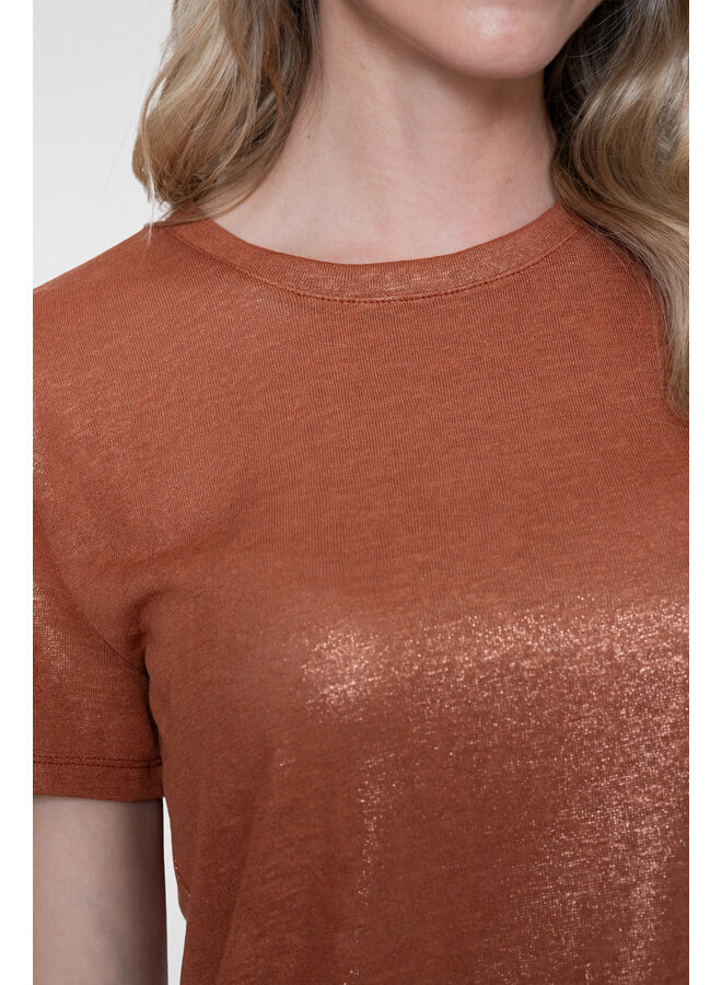 62561-41 735 Geisha T-shirt round neck foil camel