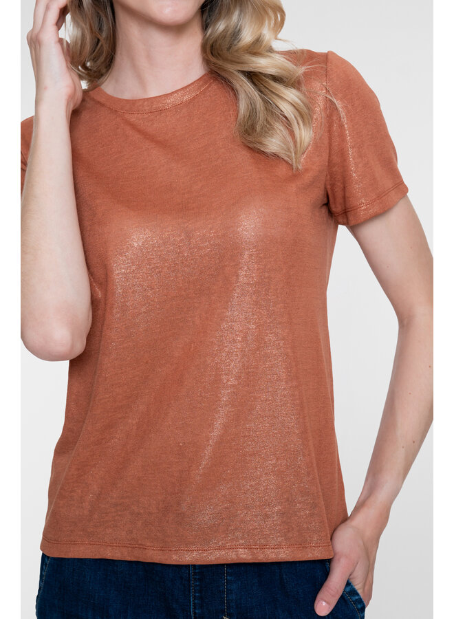 62561-41 735 Geisha T-shirt round neck foil camel