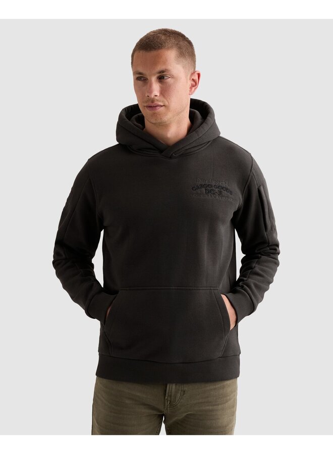 PSW2609454 9140 PME Legend Hooded 3t cross fleece Obsidian