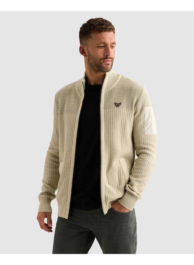 PKC2609356 7013 PME Legend Zip jacket cotton structure Bone White