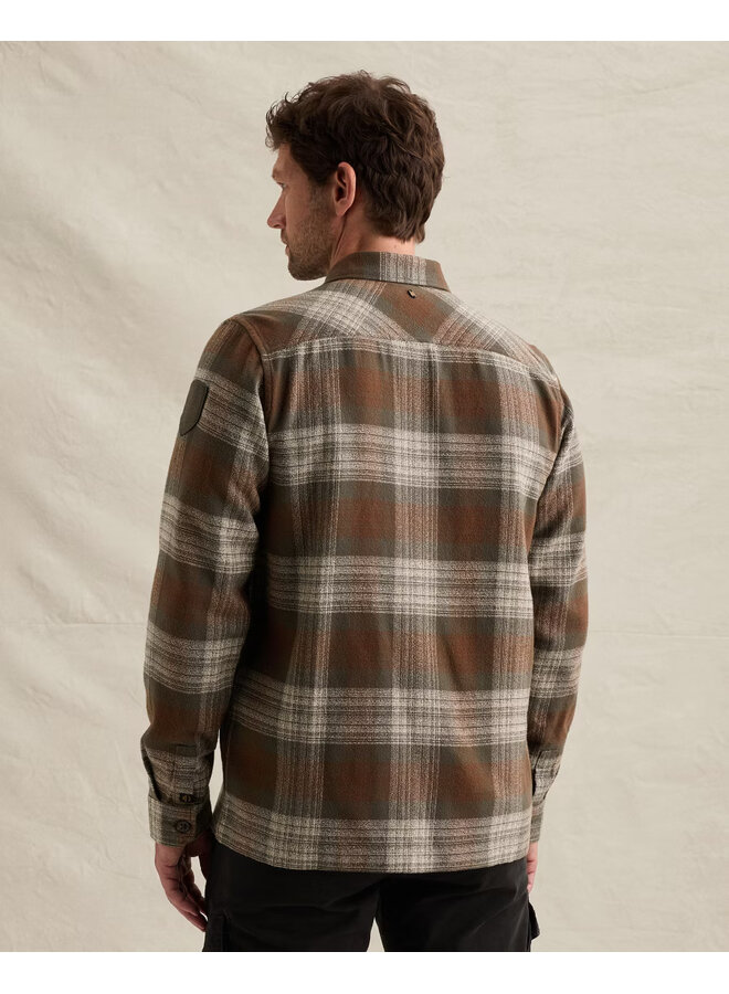 PSI2609264 8168 PME Legend Long sleeve shirt Shadow Grindle Check Cappuccino