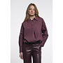 Nio.7002611 Rino en Pelle Wrap blouse with fixed innertop Chocolate bean