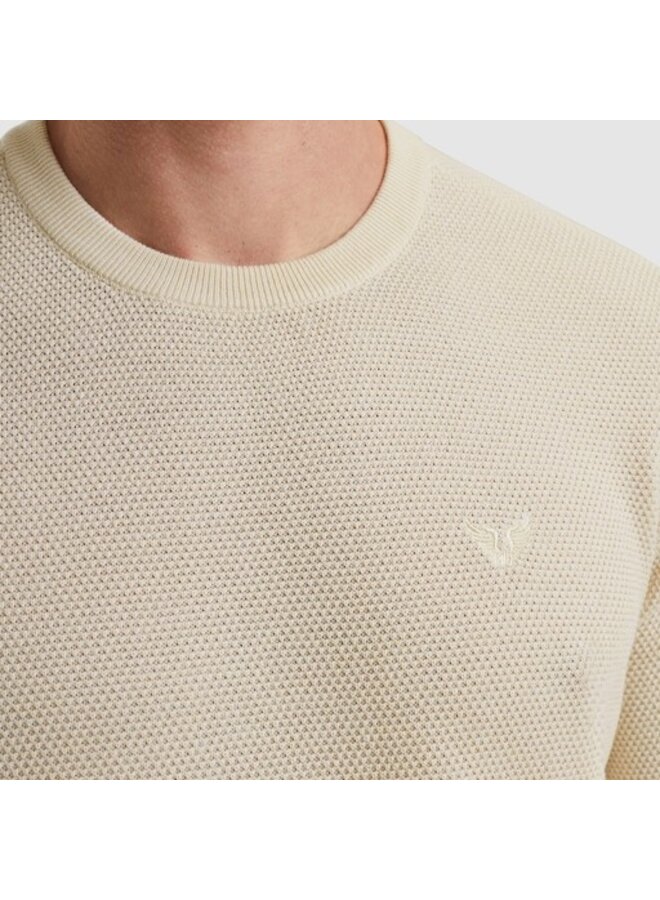 PKW0000334 910 PME Legend R-neck cotton modal Bone white melee