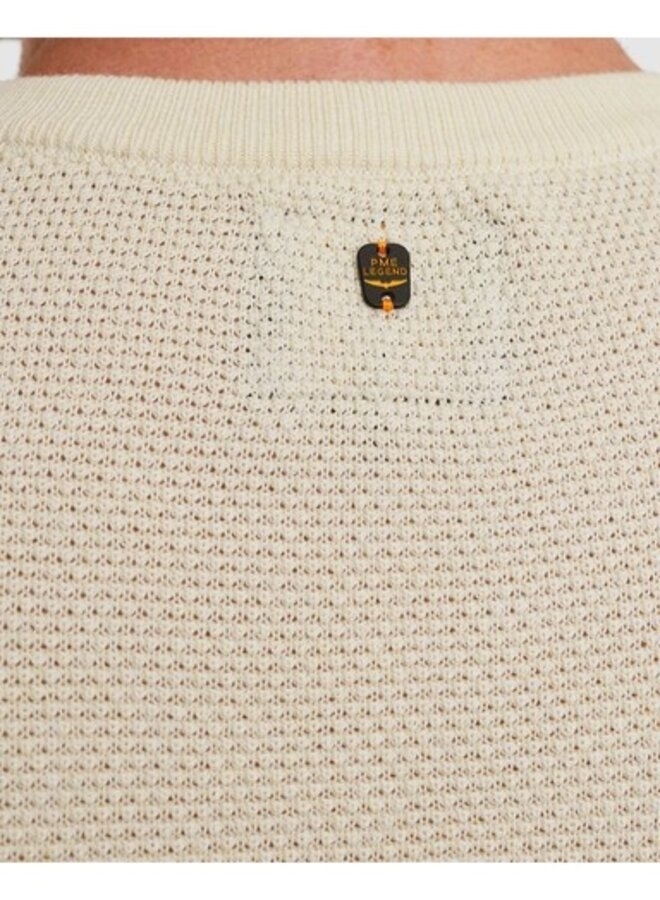 PKW0000334 910 PME Legend R-neck cotton modal Bone white melee
