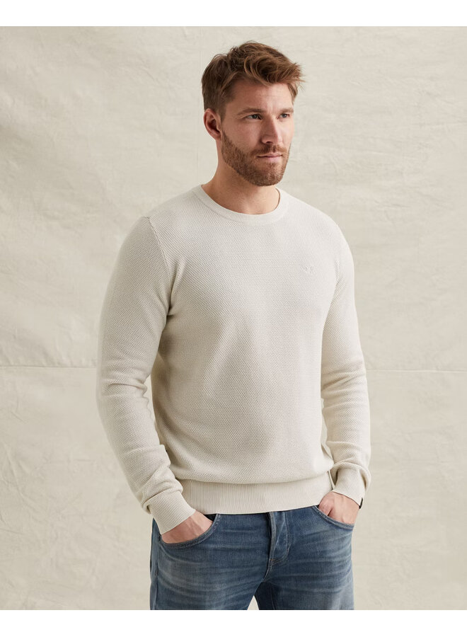 PKW0000334 910 PME Legend R-neck cotton modal Bone white melee