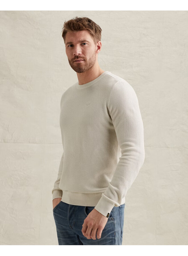 PKW0000334 910 PME Legend R-neck cotton modal Bone white melee