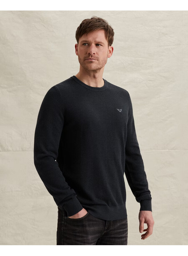 PKW0000334 5281 PME Legend R-neck cotton modal Salute Navy