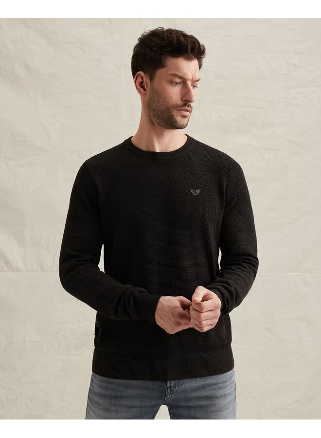 PKW0000334 999 PME Legend R-neck cotton modal Black