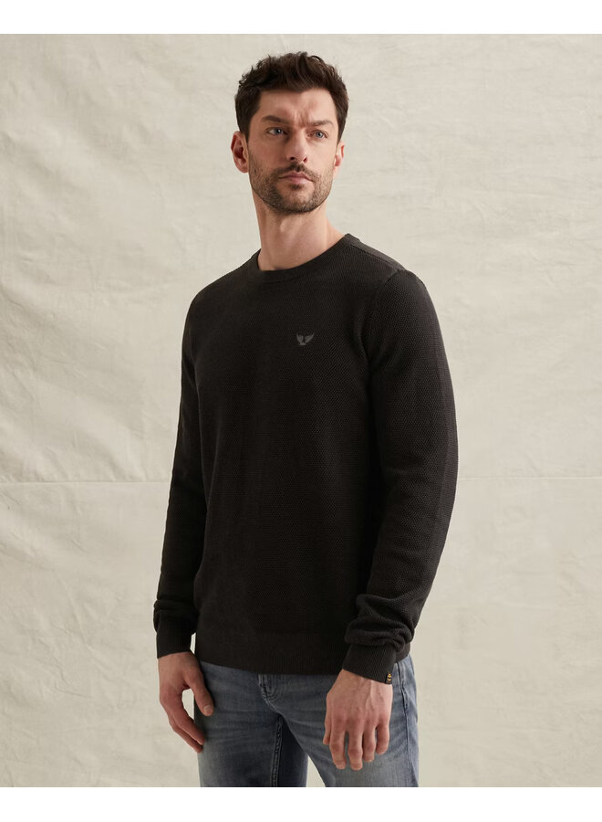 PKW0000334 999 PME Legend R-neck cotton modal Black