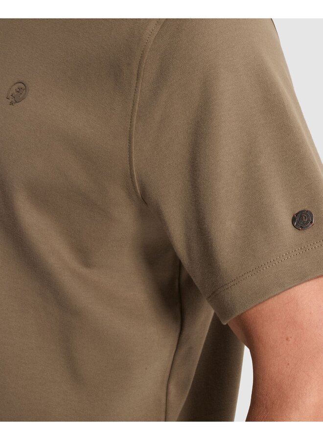 CTSS2609560 8026 Cast Iron Short sleeve r-neck regular fit interlock Walnut