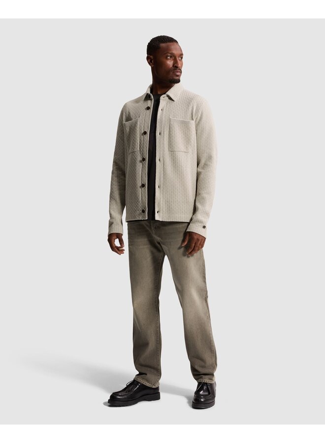 CKC2609352 7555 Cast Iron Button jacket slim fit soft blend White Down