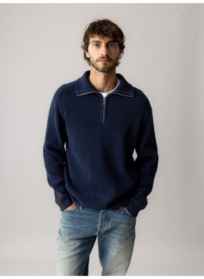 511620 469 MosMosh MMGPorter Soft Quarter-Zip Knit Navy