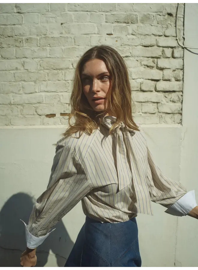 181970 128 MosMosh MMKeeva Lilou Shirt Oxford Tan