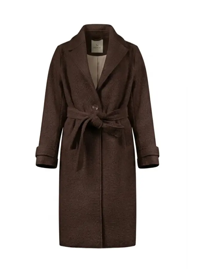 NKF12012 334 Nukus Mace Coat Boucle Chocolate