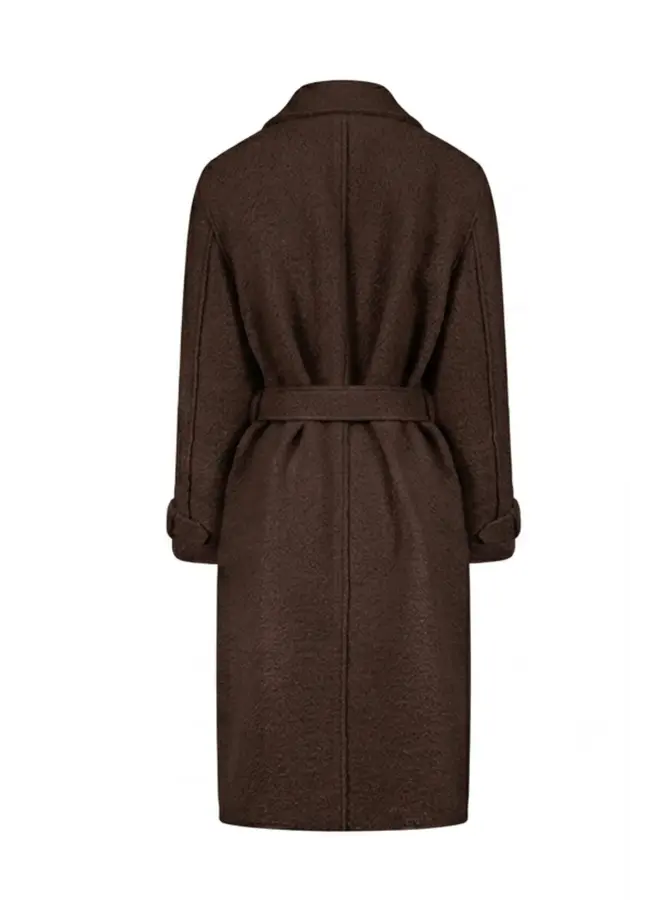 NKF12012 334 Nukus Mace Coat Boucle Chocolate