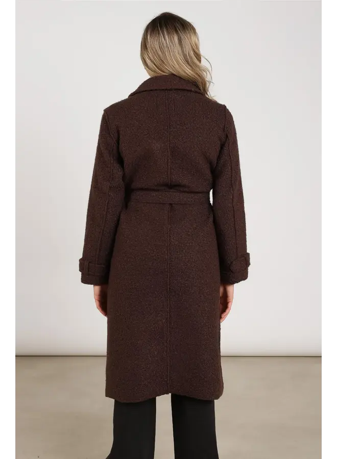 NKF12012 334 Nukus Mace Coat Boucle Chocolate