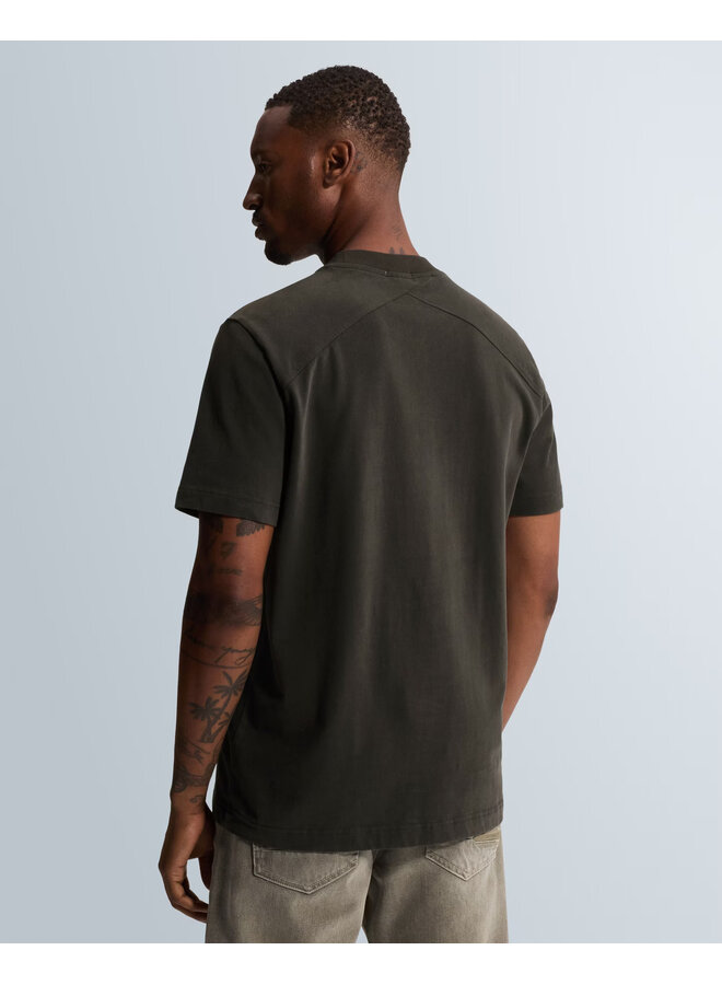 CTSS2609563 9167 Cast Iron Short sleeve r-neck regular fit peached jersey Clever Crows