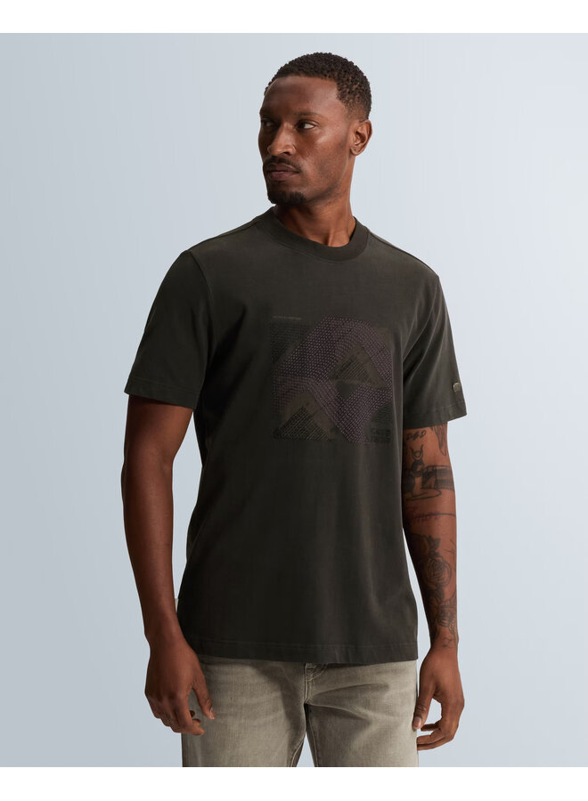 CTSS2609563 9167 Cast Iron Short sleeve r-neck regular fit peached jersey Clever Crows