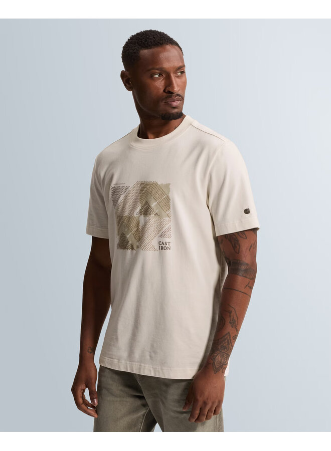 CTSS2609563 7555 Cast Iron Short sleeve r-neck regular fit peached jersey White Down