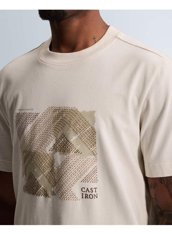 CTSS2609563 7555 Cast Iron Short sleeve r-neck regular fit peached jersey White Down