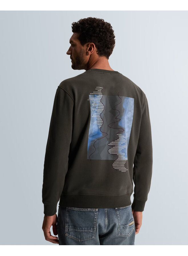 CSW2609445 9167 Cast Iron Crewneck relaxed fit graphic Clever Crows