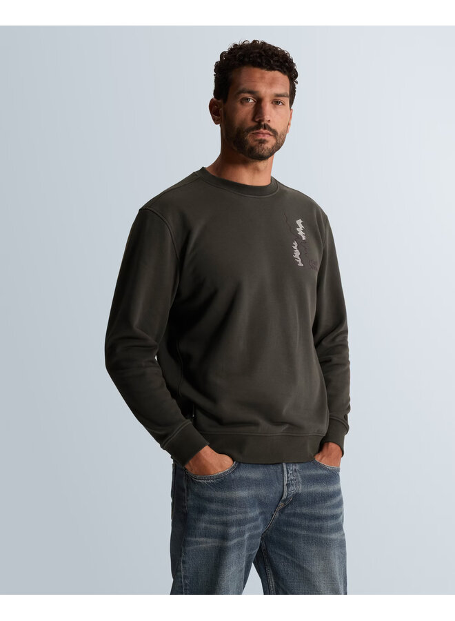 CSW2609445 9167 Cast Iron Crewneck relaxed fit graphic Clever Crows