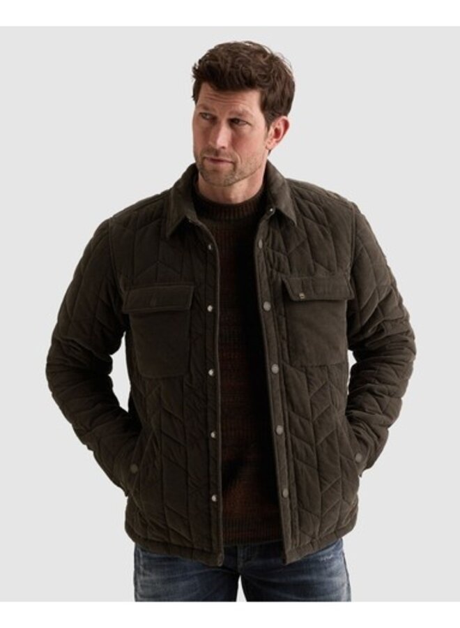 PSI2609274 8039 PME Legend Long sleeve shirt Fine Quilted Corduroy Beluga