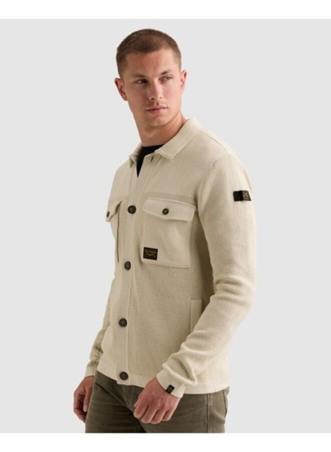 PKC2609352 7013 PME Legend Button jacket cotton structure mix Bone White