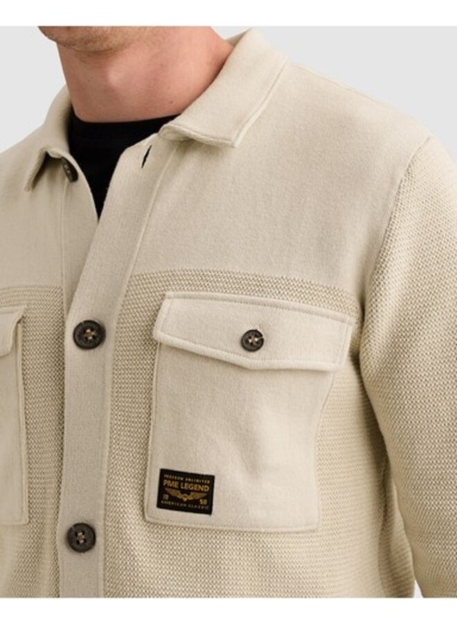 PKC2609352 7013 PME Legend Button jacket cotton structure mix Bone White