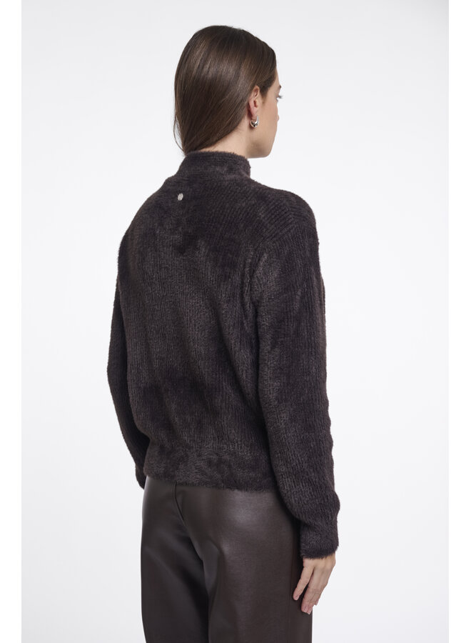 Griselda.5002612 Rino en Pelle Pullover with bowtie neckline Peated