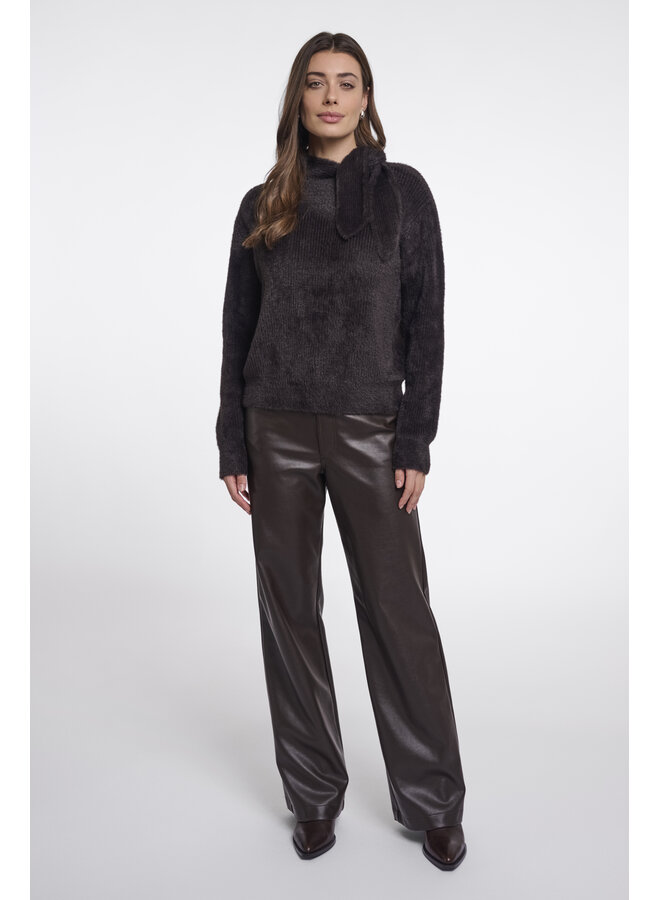 Griselda.5002612 Rino en Pelle Pullover with bowtie neckline Peated