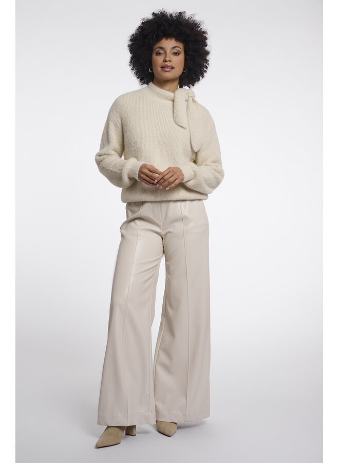 Griselda.5002612 Rino en Pelle Pullover with bowtie neckline Birch