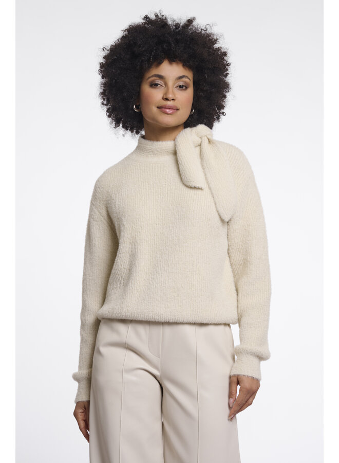 Griselda.5002612 Rino en Pelle Pullover with bowtie neckline Birch