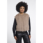 Alvita.7002612 Rino en Pelle Faux fur waistcoat with hook & eye closure Oat