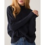 7s8043-70088 495 Summum Batwing sweater Soft melange knit Midnight blue