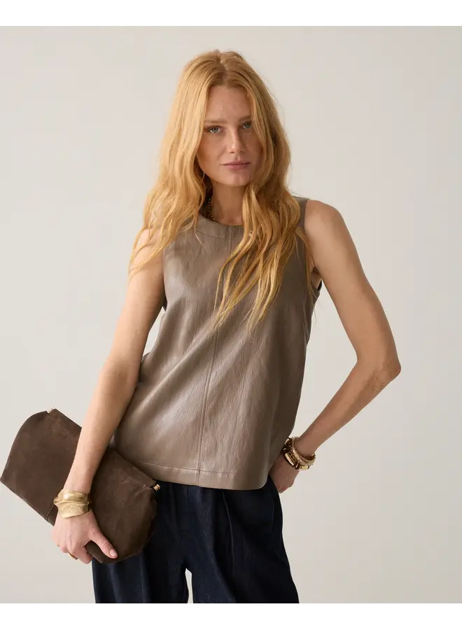 2s3557-12526 708 Summum Top Soft faux leather Light taupe