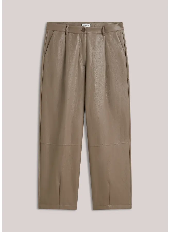 4s3043-12526 708 Summum Balloon trouser Soft faux leather Light taupe