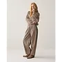 4s3043-12526 708 Summum Balloon trouser Soft faux leather Light taupe