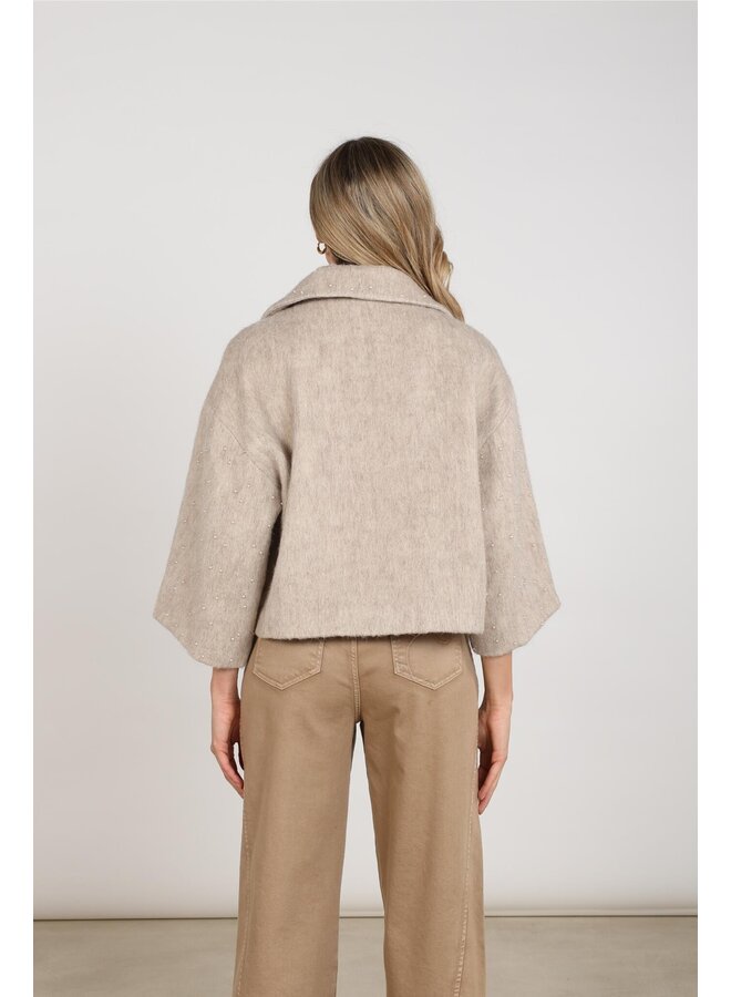 NKF13149 9 Nukus Danique Jacket Pearls Sand