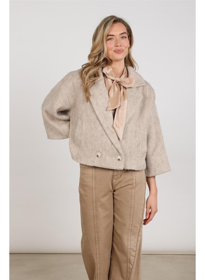 NKF13149 9 Nukus Danique Jacket Pearls Sand