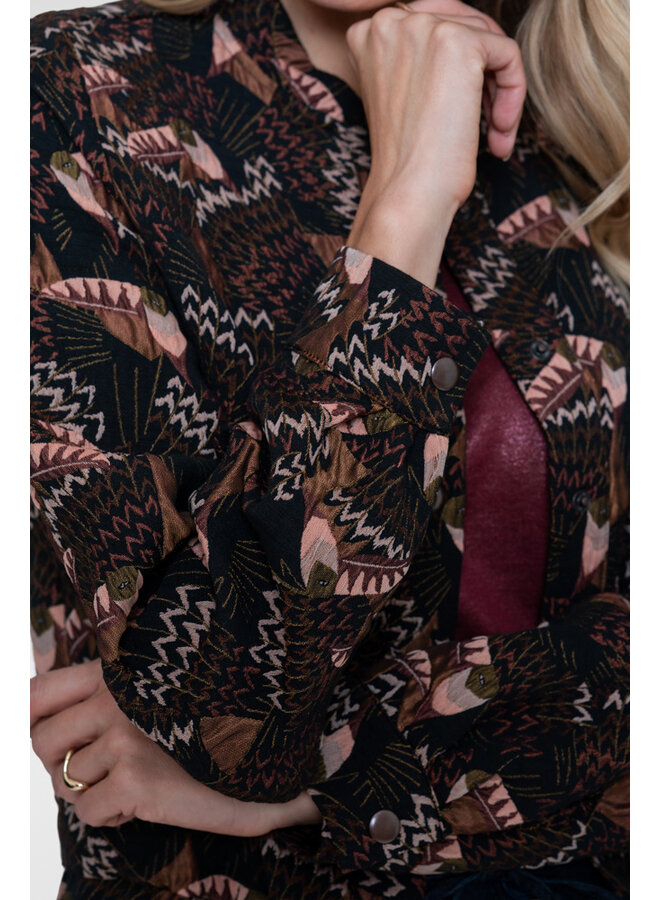 65604-20 999 Geisha jacket black/coral