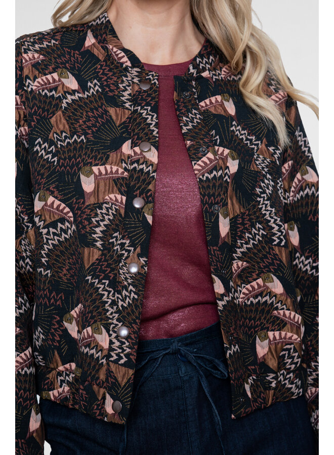 65604-20 999 Geisha jacket black/coral
