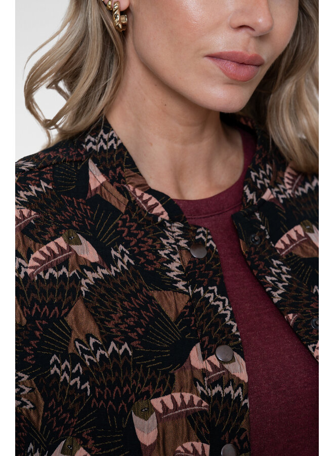 65604-20 999 Geisha jacket black/coral