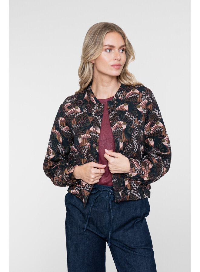65604-20 999 Geisha jacket black/coral