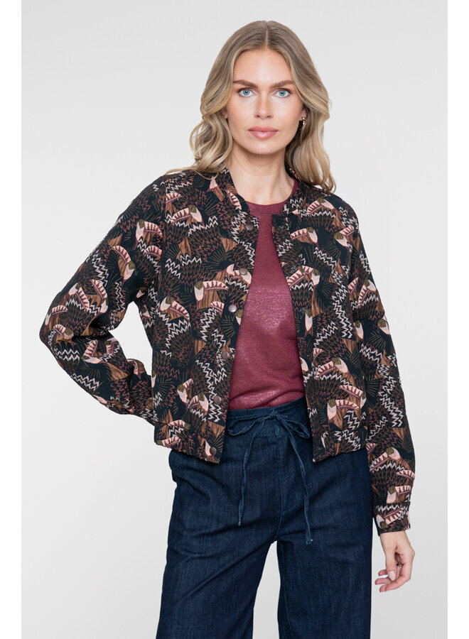 65604-20 999 Geisha jacket black/coral